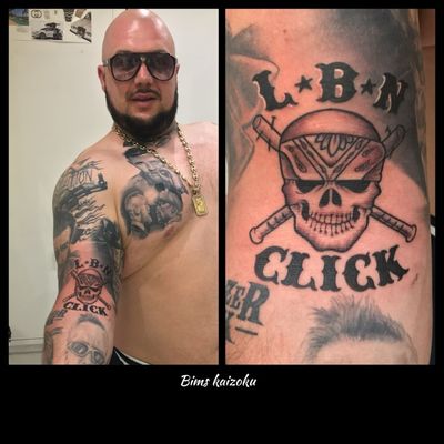 Craaack quand tu entend LBNclick y’a 25G qui va avec!!☠️☠️☠️ big up mon big G @25gofficiel et cimer de m’avoir ramené BEURK!!😂😂😂👊 #bims #bimskaizoku #bimstattoo #paris #paname #paristattoo #25g #tatouage #tatouages #rap #music #lbnclick #loubard #loubardsbynight #lbn #street #vraivaliderparlesvrai #love #hate #instatattoo #tatts #tattoo #tattrx #tatted #skull #tattooer #tattooed #tattoostyle #tattoolifestyle 