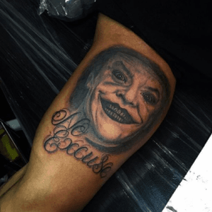 ⚡️Le Joker de Chris 😏😏⚡️ - No excuse - - et toi, #tuveuxdutattoo ?- #tattoo #tattoos #tatouage #tatouages #ink #inked #art #lunderskin #lamaisonclosetatouage #paris #16eme #joker #thejoker #jacknicholson #jacknicholsonjoker #noexcuses #batman #thebatman #batmantattoo #jokertattoo #movie #portrait #tattooportrait #realism #blackandgrey #blackandwhite #realistic #realistictattoo
