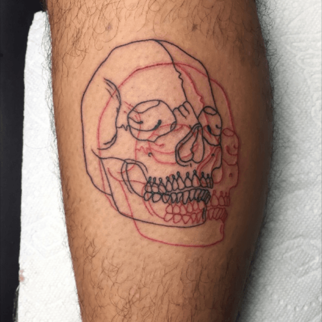 Spooky skeleton by Theo at Only You Tattoo in Atlanta GA  rtattoos