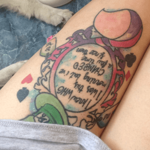 I knew who i was this morning but i've changed a few time since then #aliceinwonderland #AliceinWonderlandtattoo #quote #lewiscarrol