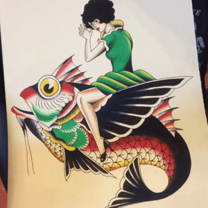 #traditional #fish #lady #pinup 
