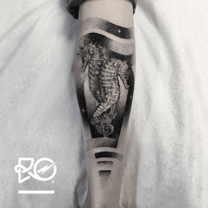 By RO. Robert Pavez • Eternal Sea Horses • Studio Nice Tattoo • Stockholm - Sweden 2017 • Please! Don't copy® • #engraving #dotwork #etching #dot #linework #geometric #ro #blackwork #blackworktattoo #blackandgrey #black #tattoo 