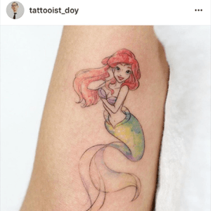 Amazing Ariel tattoo by #tattooistdoy #Ariel #TheLittleMermaid need to travel to Soeul to get a tattoo by this incredible tattooer! 