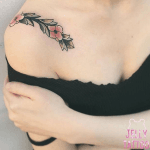 By #jellytattoo - #floral #flowers #leaves #Foliage #colour awesome #placement 