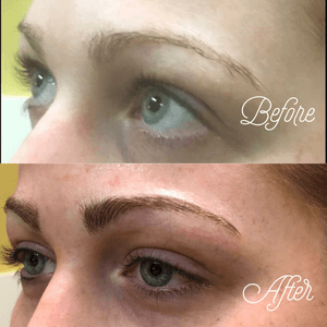 Before and after microblading 