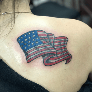 Got another shot of this tattoo #murica #usa #america #americanflag 