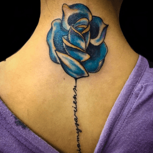 Blue Rose Traditional Tattoo