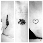 Nº247-248 #tattoos #littletattoos #tatuajes #ink #inked #feather #feathertattoo #elephant #tribal #heart #hearttattoo #bylazlodasilva