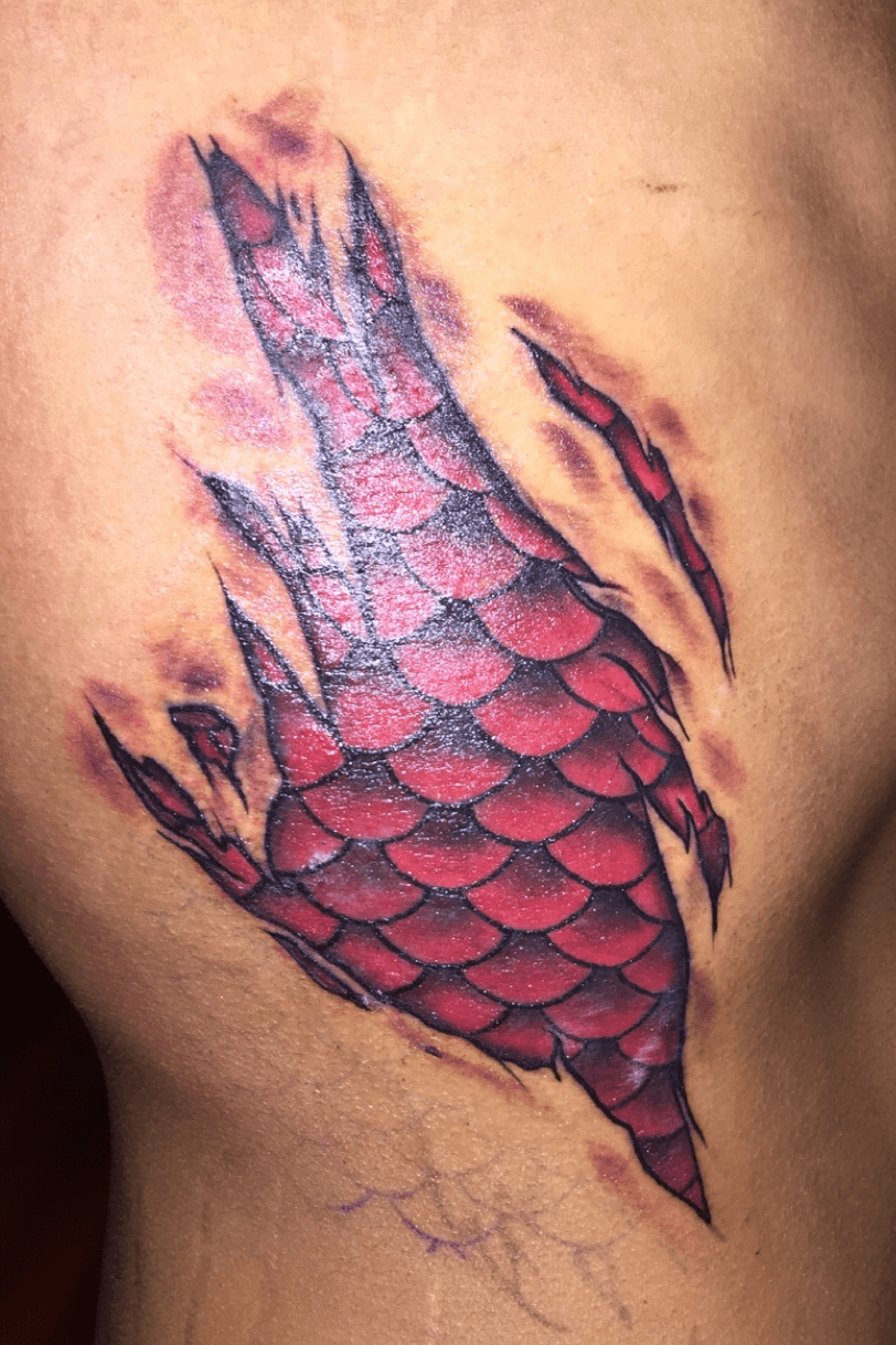 Fish scale backpiece made  Myttoos Tattoos  Piercings  Facebook