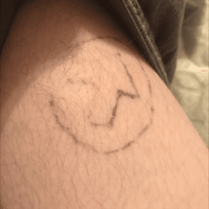 This js what happens when your friend gets a tatto machine and your drunk self decides to use it