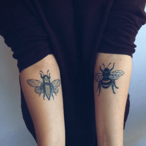 My insects ! 🐝🐞🐛🦋🐜 #insect #tattoo #insectes #avant bras #forearm #bee #cicada #bourdon #cigale 