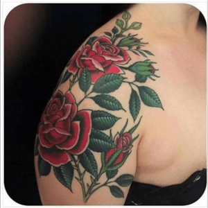 Leafy rose tattoos #rose 