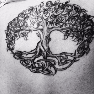 My tree-of-life tattoo I made three years ago. My first one. 