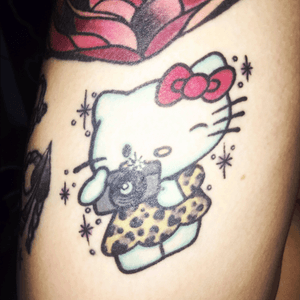 Hello kitty with canera done by Amie Lee at Shinko Stattoo Brisbane. 