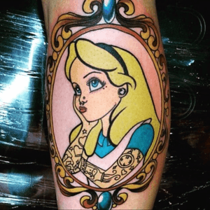 Alternative Alice cameo tattoo #stretchedears #piercings #tattoos #Disney #alternative 