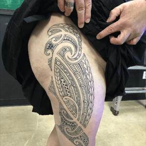 Tamoko Pu horo done by Clint McCollister of Beautifully Stained Chillicothe Ohio.  3 1/2 hr session after stencil had worn off.