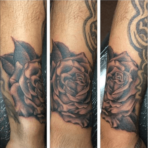 Black and grey rose i did