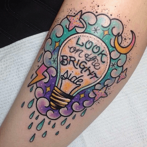 Positivity tattoo #Lightbulb 