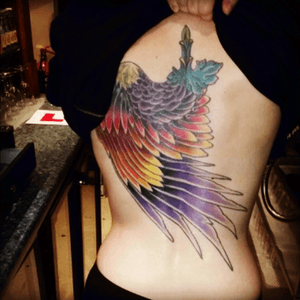 #wing #colour #colour #colourful #colorful #backpiece #whatnext? #feathers 