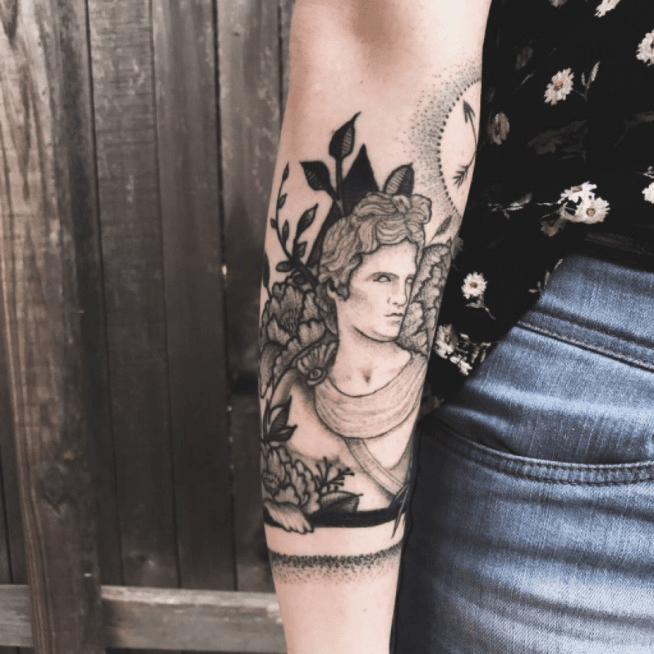 Apollo  Artemis   Tatuagens gregas Tatuagem deusa grega Tatuagens  pequenas para homens