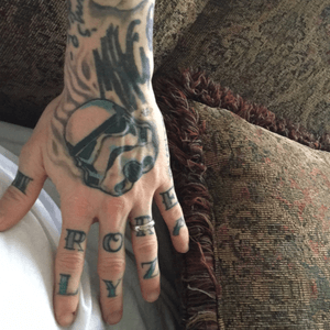 Part of a soon to be full sleeve  on my hand . Signature is former singer who passed Mitch Lucker of Sucide silence . Star Wars storm trooper an fingers my wife an daughter names .