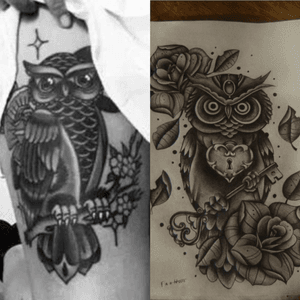 #dreamtattoo is an owl and roses on my thigh!! Would love to get this tattoo'd by Ami James! 