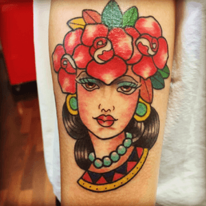 #traditional#traditionaltattoo#newtraditional#tattoo#woman#gypsywoman#color#red#