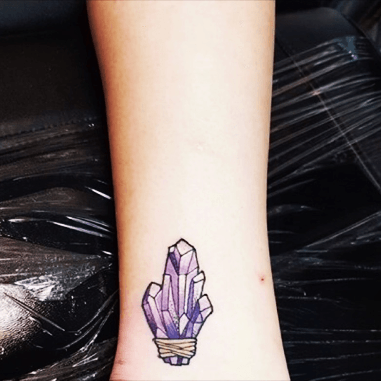Iridescent Tattoo  Fine Art  This amethyst crystal cluster for Mikahla is  the last tattoo of this year Interestingly it turns out that she was also  my first client of the