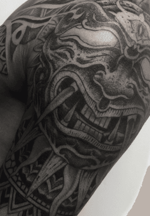 Orienta/tribal fusion free hand by tattoo artist WELT