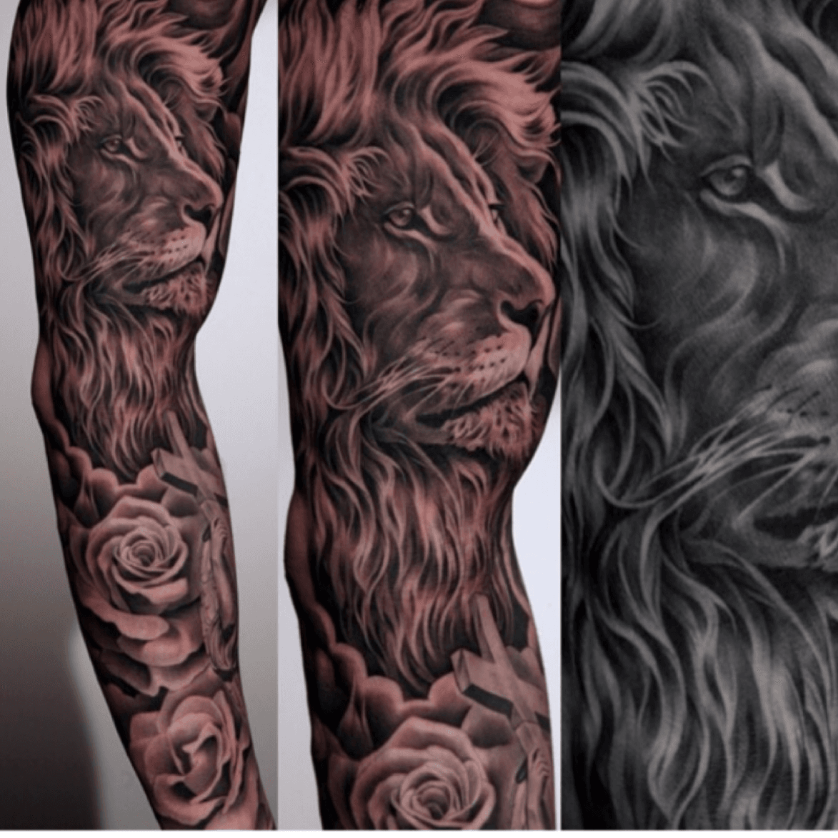 Lioness sleeve tattoo
