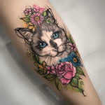 Reh Tattoo 🇧🇷 #gato #cat #colorida #colorful #tatuadorasdobrasil