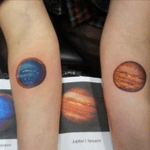 The photo is not mine #jupiter #neptune #planets #astronomy #astrology #color #orange #blue 