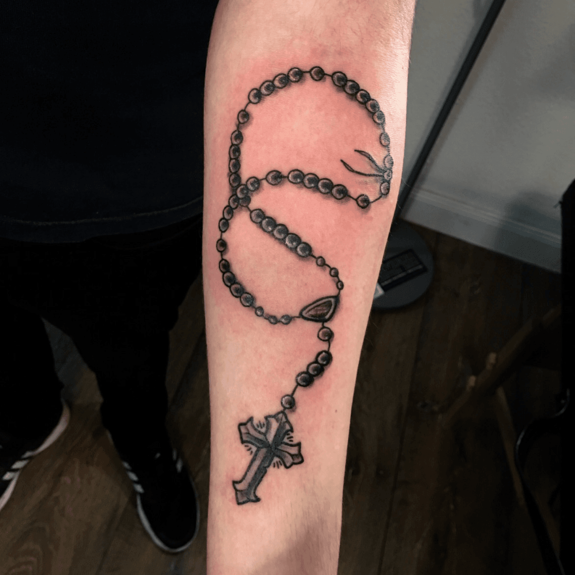 Tattoo uploaded by Denial Design  Cross and necklace  Tattoodo