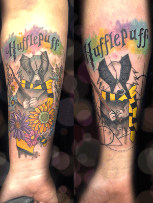 Harry Potter Hufflepuff sister tattoos 