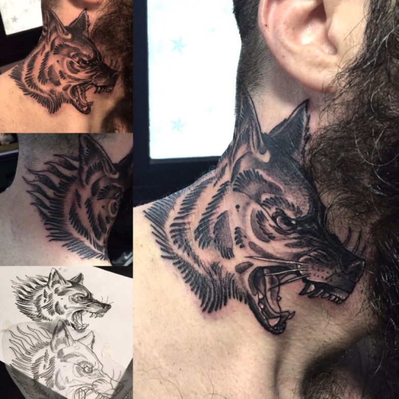 Tattoo uploaded by La Maison Close Tatouage • ⚡️Le loup de Fatih ??⚡️ - et  toi, #tuveuxdutattoo ?- #tattoo #tattoos #tatouage #tatouages #ink #inked  #art #lunderskin #lamaisonclosetatouage #paris #16eme #wolf #wolftattoo  #loup #