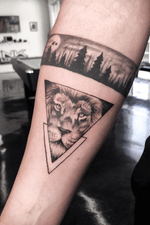 Triangle Lion Tattoo