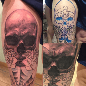 Big skull #aasberg_art #skull #blackandgrey #tattoo #realistic #tattooartist #skulltattoo 