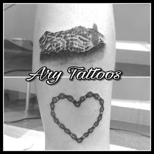 Tattoos de montaña y corazón ⛰❤ Ary Tattoos