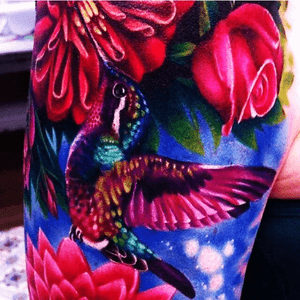 #megandreamtattoo #hummingbirdtattoo 