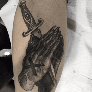 Tattoo I just did at the Sao Paolo tattoo convention #blackandgray #convention