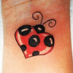 #loveheart #ladybug #red #black on the #wrist - just so #cute 