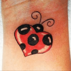 #loveheart #ladybug #red #black on the #wrist - just so #cute 