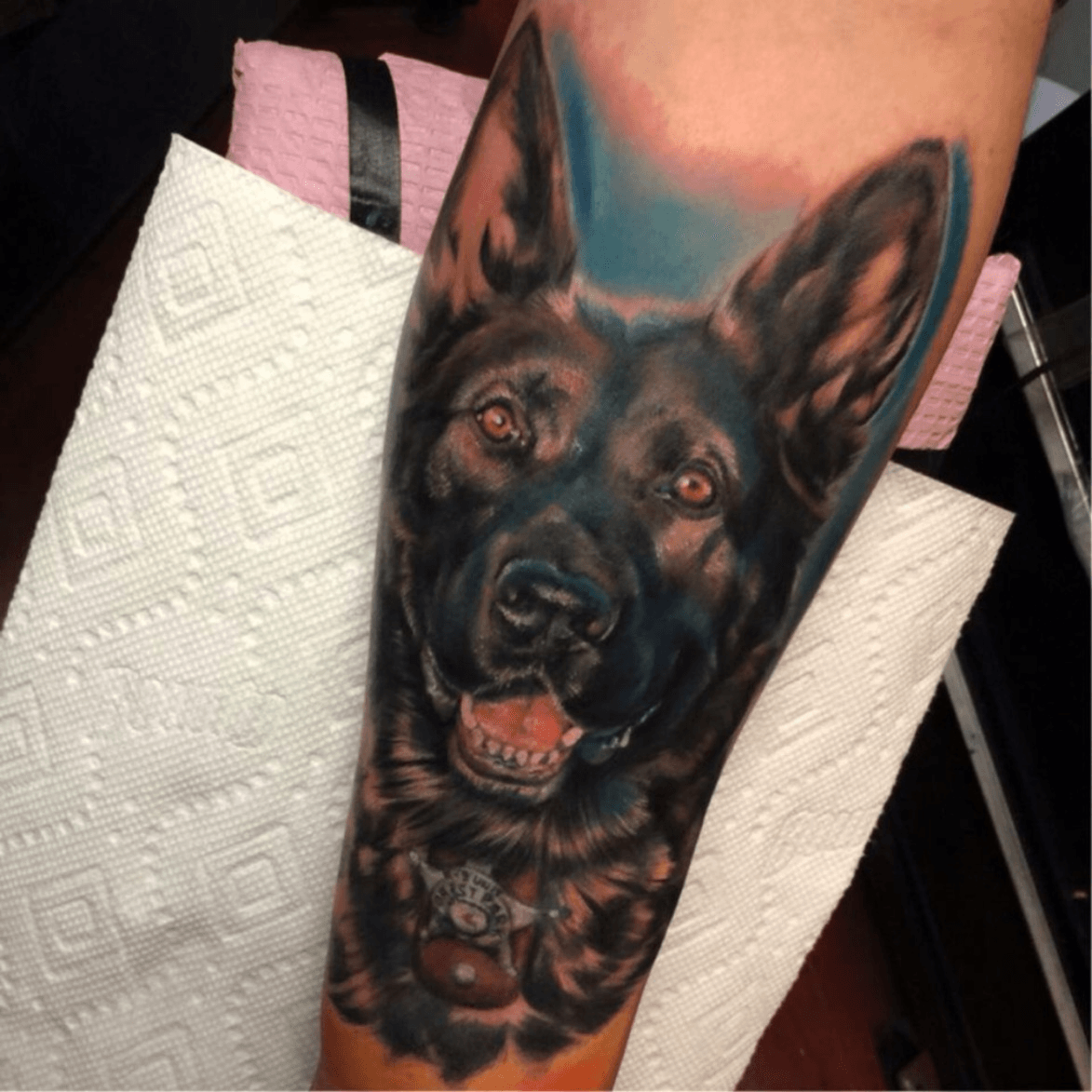 Officer BAM k9 police officer dog doglovers instagram tattoo art  artist reservoirstudios losangeles bryanramirez  Instagram