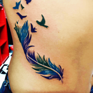 Koi tattoo ink #color #birds #feathers #feather 