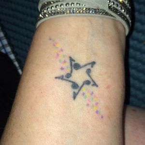 Tattoo uploaded by Jane • Music note star friendship piece • Tattoodo Tattoo uploaded by Jane • Music note star friendship piece • Tattoodo
