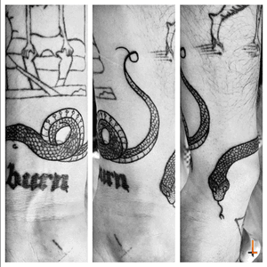 Para mi amigo Diego Madrid... GRACIAS POR EL TRUEQUE BRO!Nº373 Blastover Snake #tattoo #tattooed #ink #inked #snake #snaketattoo #blastover #blastovertattoo #blacktattoo #blackwork #eternalink #cheyennetattoo #cheyennetattooequipment #freehand #sharpie #freehandtattoo #bylazlodasilva