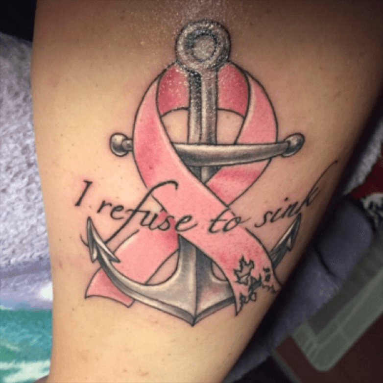 Anchor With Bow Tattoo