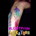 "Love freely" Tattoo for LGBT Pride i got @ Alchemy Tattoo Saskatoon this year.🌈❤🏳️‍🌈 #lgbt #loveislove 