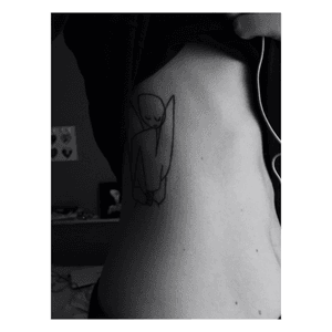 1st.                                                        #tattoo #linework #paulklee #firsttattoo #artribal #RibsTattoo #ribs 