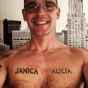 I had my daughter Alicias name done first, and then added my wifes a few years later